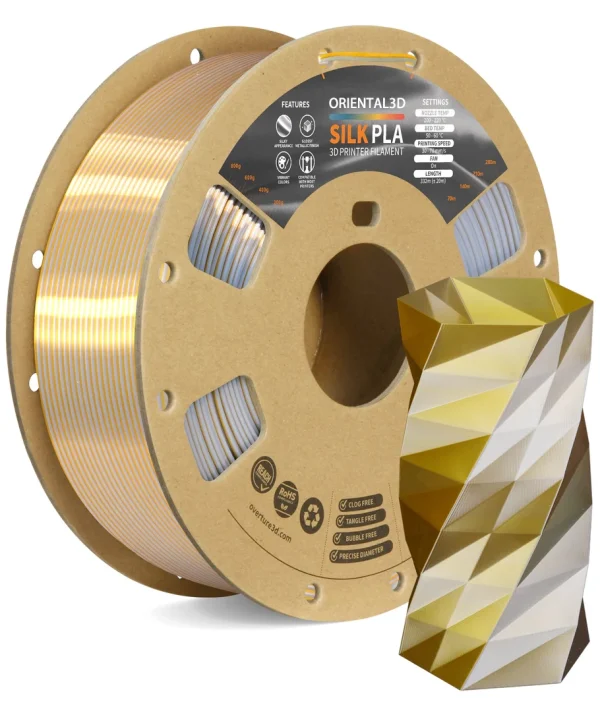 Silk PLA Dual Colors 3D Printer Filament 1.75mm 1kg