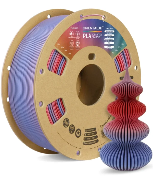 PLA Gradient Color 3D Printer Filament 1.75mm 1kg/Roll - Image 6