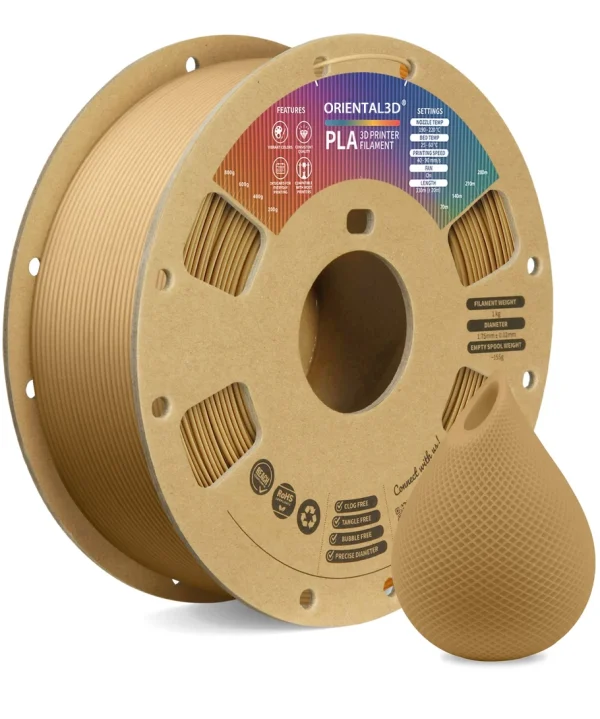 Oriental3D PLA Royal Gold Printer Filament 1.75mm - Image 20