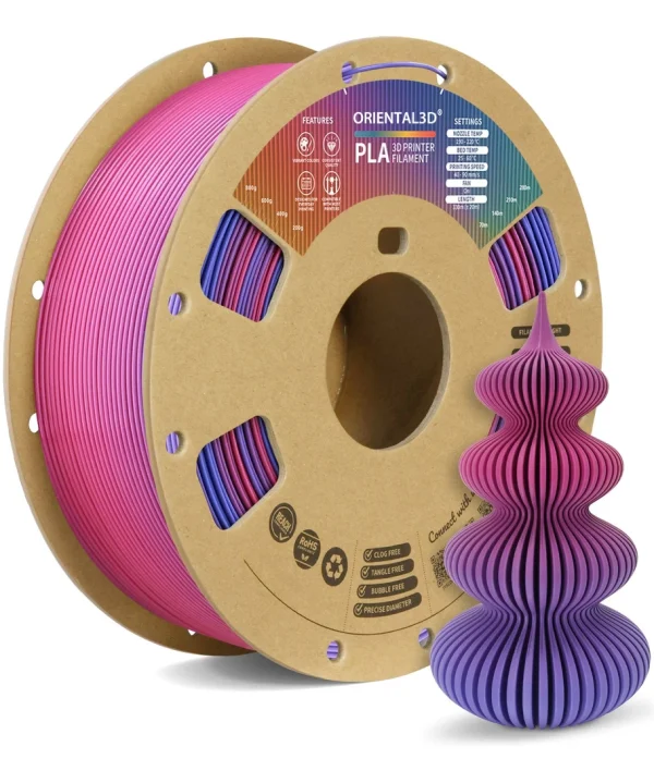 PLA Gradient Color 3D Printer Filament 1.75mm 1kg/Roll - Image 2