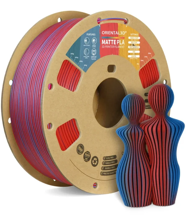 Matte Dual color PLA 3D printer filaments 1.75mm